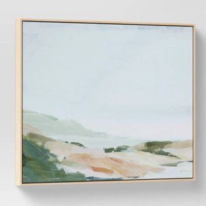Threshold 30" x 24" Hill Framed Wall Canvas Green